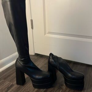Lamoda Bad Gurl Calf Boots - Black - Size 10
